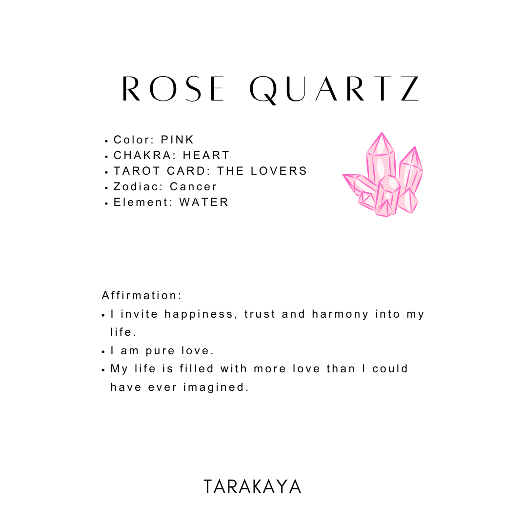 Rose Quartz 925 Sterling Silver crystal for love and affection