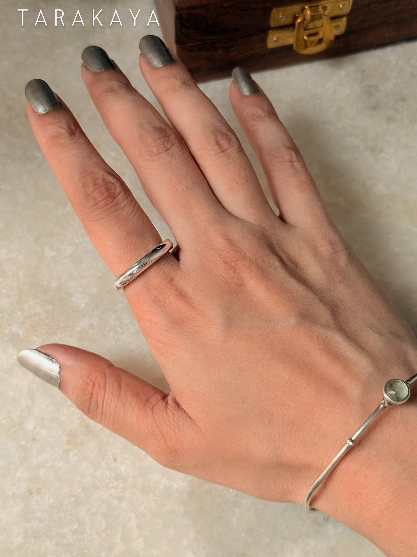 925 Sterling Silver Thick Molten Textured Stack Band Unisex Ring