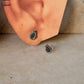 925 Sterling Silver Antique Plain Oxidised Boho Studs Earrings