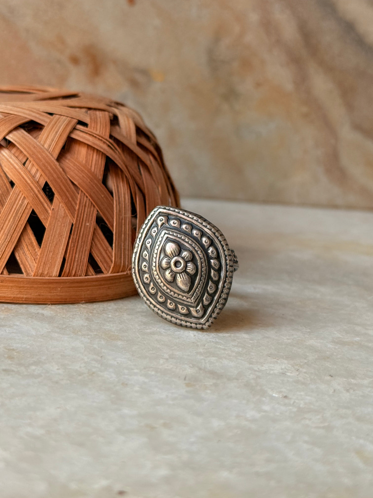 925 Sterling Silver Antique Adjustable Handcrafted Ring