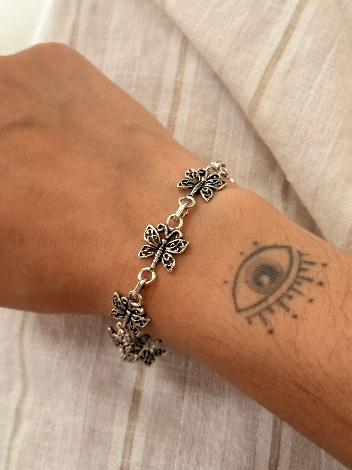 925 Sterling Silver Butterfly Bracelet