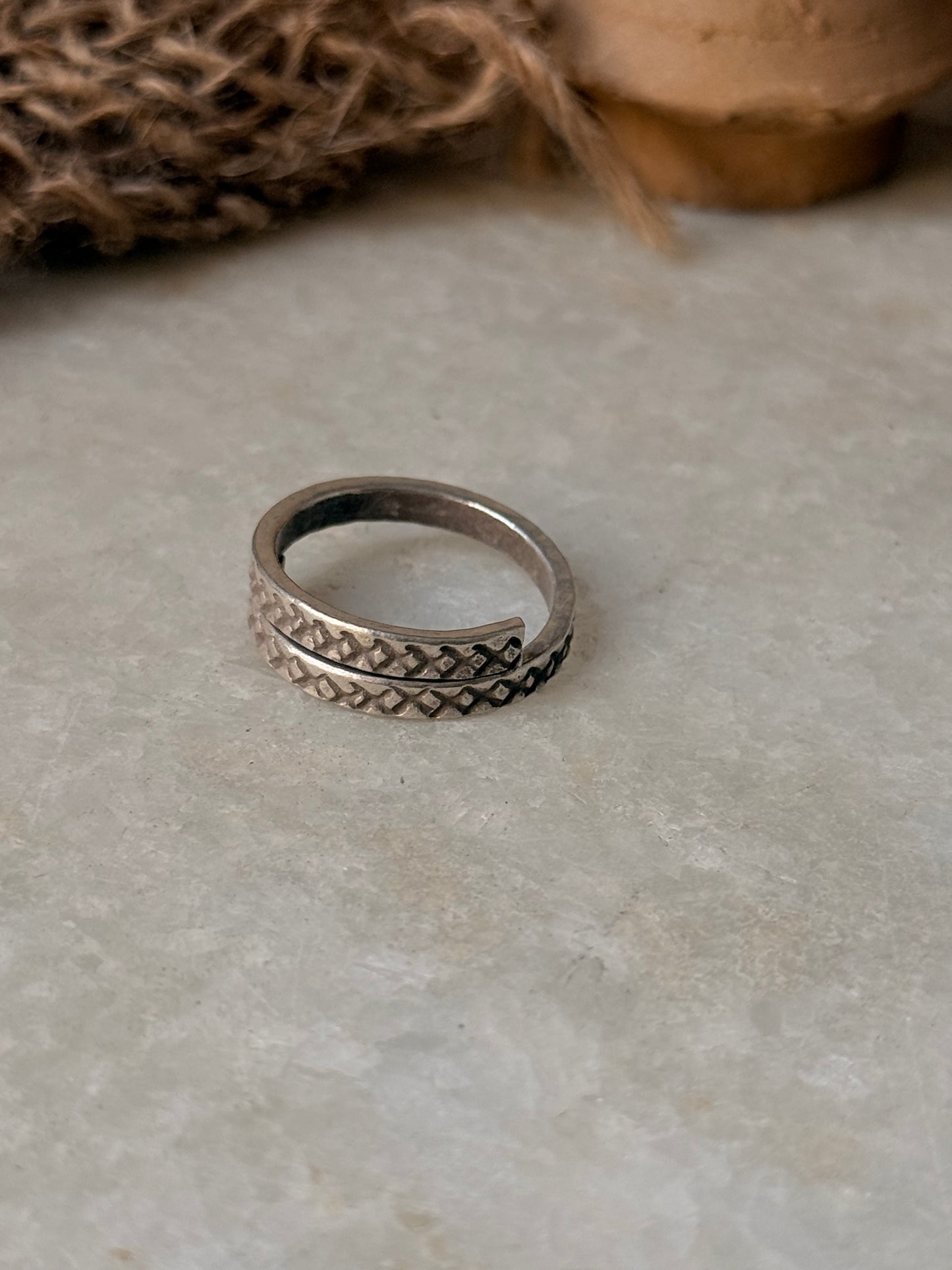 925 Sterling Silver Bohemian Hill Tribe Handcrafted Adjustable Ring