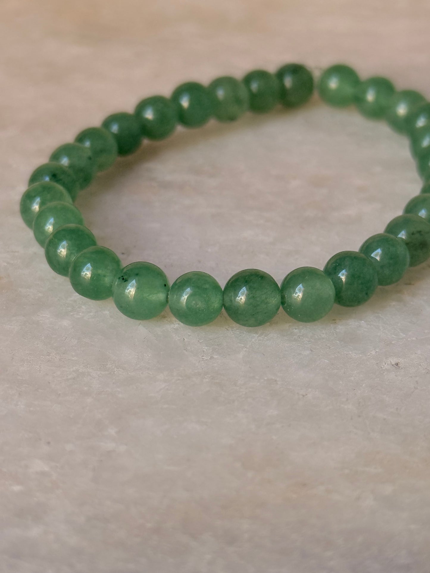Green Aventurine Dark Natural Crystal 6mm Bracelet