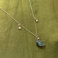 925 Sterling Silver Labradorite Half Moon Face Double Silver Star Handcrafted Necklace