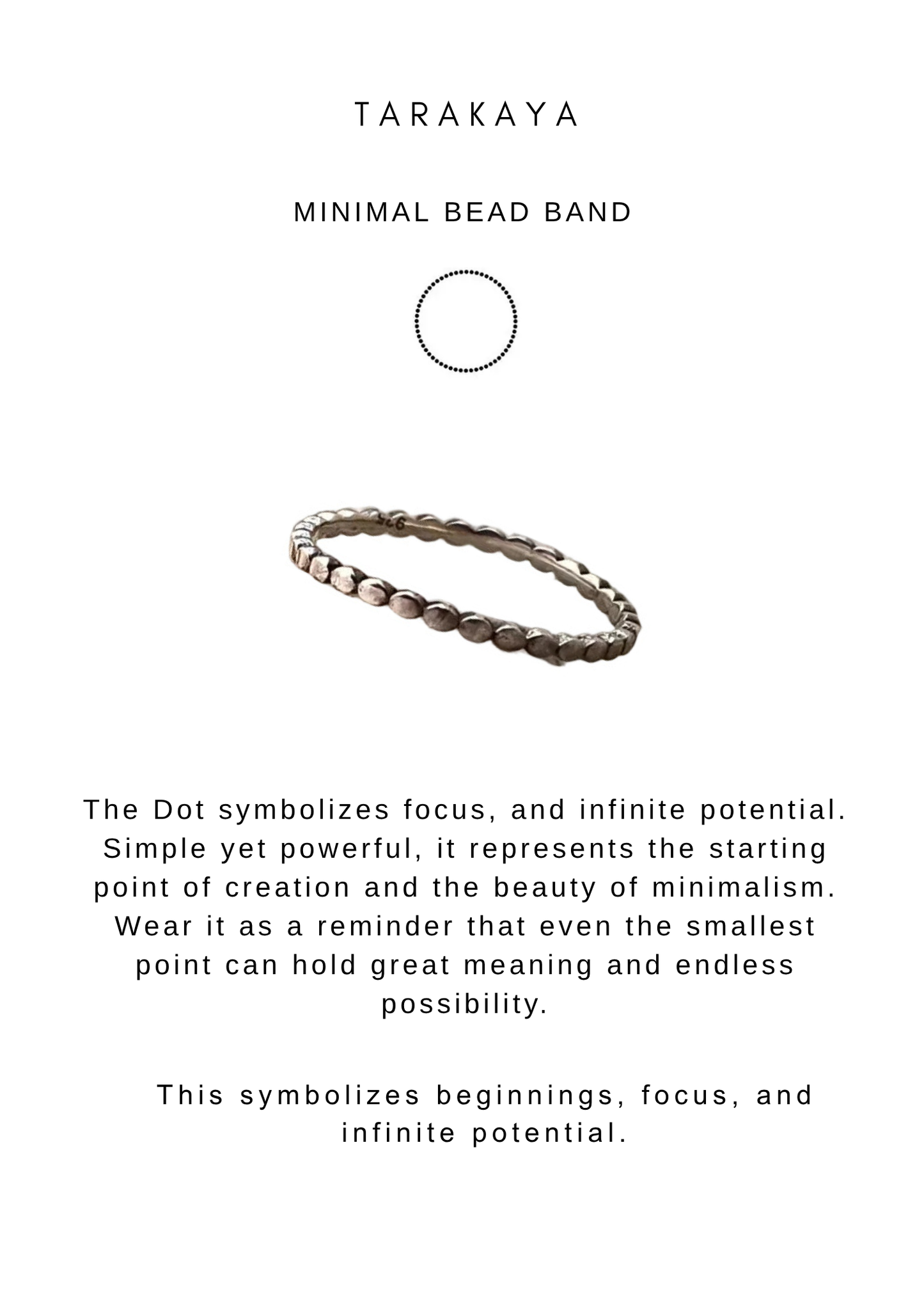925 Sterling Silver Small Dot Minimal Thin Dainty Band Stackable Ring