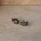 925 Sterling Silver Antique Plain Oxidised Boho Studs Earrings