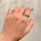 925 Sterling Silver Citrine Square Vintage Band Ring