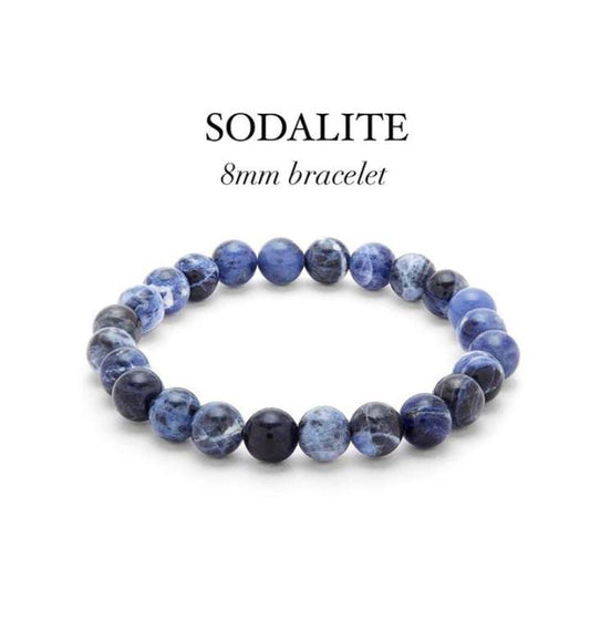 Sodalite Natural Crystal Bracelet 8MM
