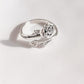 Classic vintage rose silver ring for a timeless look