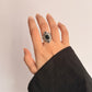 925 Sterling Silver Black Onyx Victorian Style Statement Ring