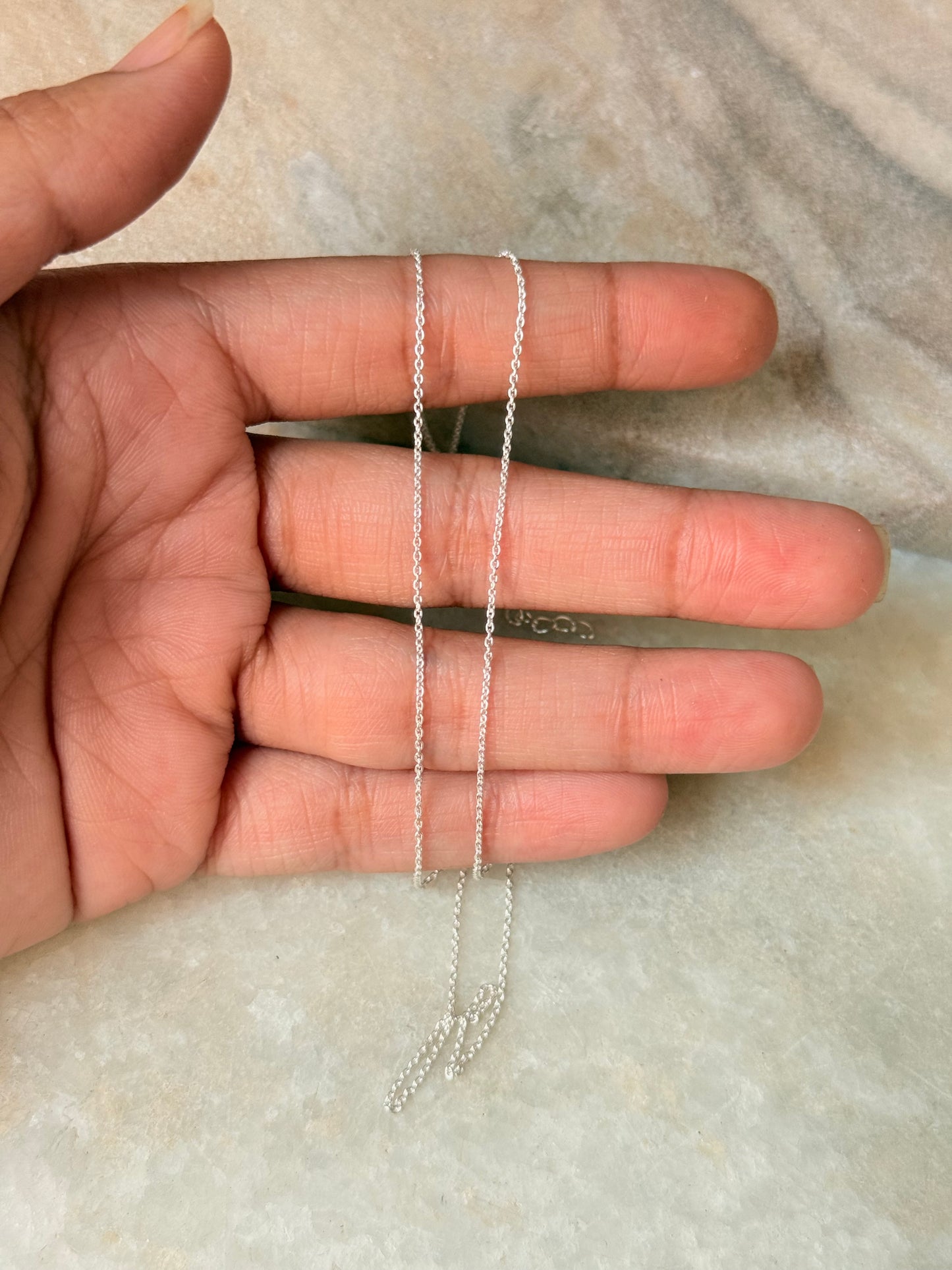925 Sterling Silver Dainty Cable Chain