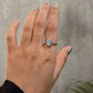 925 Sterling Silver Moonstone Marquise Faceted Snake Ring
