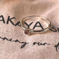 Minimalist Pink Tourmaline Silver Band Ring