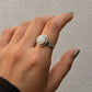 925 Sterling Silver Moonstone Oval Detailed Forest Enchantment Ring