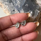 Aquamarine Pear Cab studs 925 Sterling Silver Earrings
