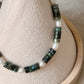 925 Sterling Silver African Turquoise Flat Fresh Water Pearls Bracelet