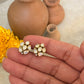 925 Sterling Silver Gold Plated Moissanite Polki studs Earrings