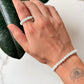 Natural Crystal Aquamarine 4mm Stretchy Rings & Bracelet