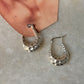 925 Sterling Silver Chunky Italian U Statement 2 in 1 Hoops
