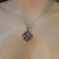 925 Sterling Silver Tanzanite big Flower Statement Pendant