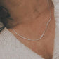 Sophisticated flat snake silver chain with seamless, interconnected links