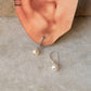 925 Sterling Silver Fresh Water Pearls Round Lever Back Earring