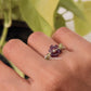 925 Sterling Silver Amethyst & Peridot Floral Wire Wrapped Handcrafted Ring