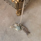 925 Sterling Silver Fish, Grey Moonstone Heart , Fresh Water Pearls and Aquamarine Star Necklace
