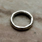 925 Sterling Silver Thick Molten Textured Stack Band Unisex Ring