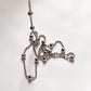 Charming dots design silver satellite chain for everyday wear