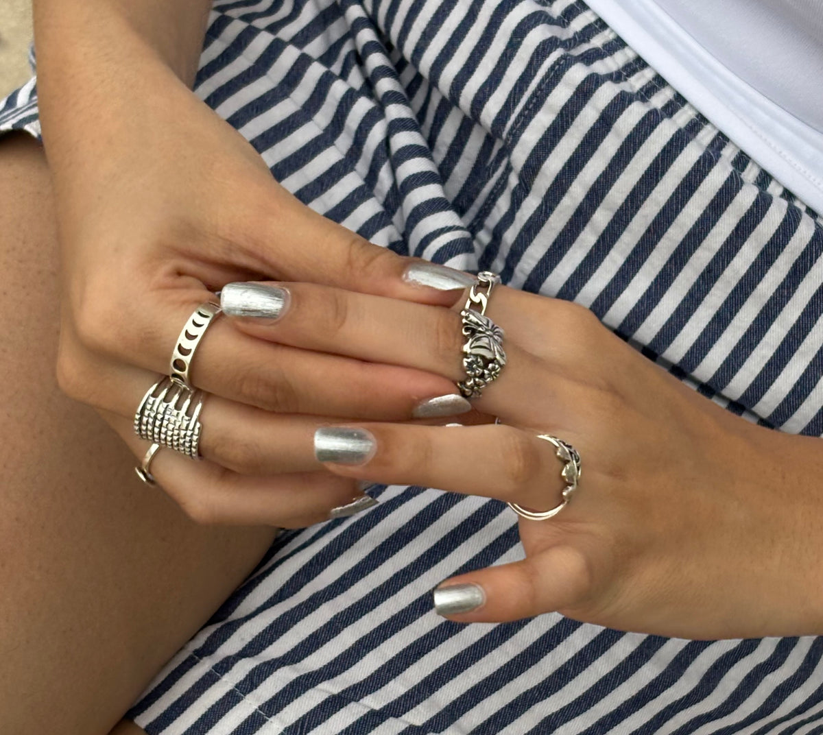925 Sterling Silver Butterfly Forest Ring