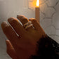 925 Sterling Silver Chunky Twin Hula Dome Band Ring