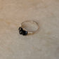 925 Sterling Silver Black Tourmaline Chips Wire Wrapped Handcrafted Ring