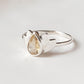 Divine lotus silver ring with a radiant citrine center stone
