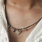 Smokey Quartz 3MM-4MM Faceted Tribal Handcrafted 925 Sterling Silver Boho Necklace