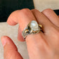 925 Sterling Silver Baroque Pearl Rustic Fusion Handcrafted Ring
