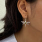 925 Sterling Silver Peridot Dragonfly Earrings