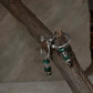 925 Sterling Silver Malachite, Quartz, Dalmation Hoops