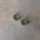 925 Sterling Silver Chunky Italian C Half Hoops Earrings