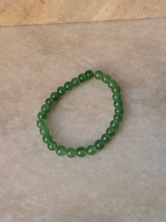 Green Aventurine Dark Natural Crystal 6mm Bracelet