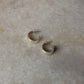 925 Sterling Silver Chunky Italian Big C Half Hoops Earrings