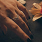 Unique Boho Crown Stack Ring Set in Silver