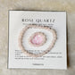 Rose Quartz 4mm Natural Crystal Stretchy Rings & Bracelet