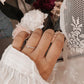 Stylish textured stack band ring in 925 silver
