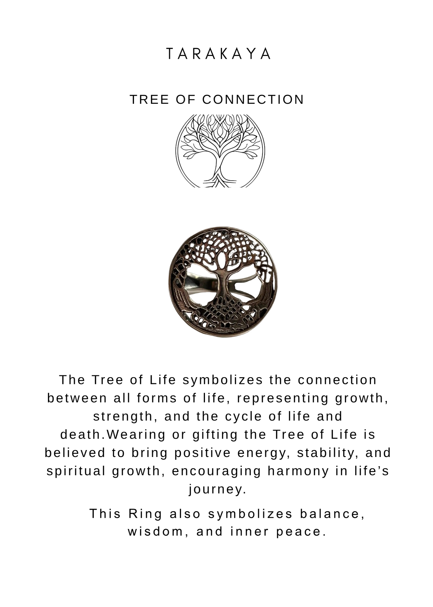 925 sterling silver chunky Tree of Life ring