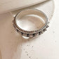 Classic Balinese fixed size silver ring with fine detailing.