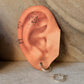 925 Sterling Silver Chunky Italian Laser Design Engraved Hoops
