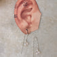 925 Sterling Silver Rose Quartz Heart & Pearl Sui Dhaga Earrings