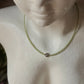 925 Sterling Silver Peridot 2mm Floral Charm Necklace