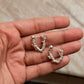 925 Sterling Silver Hill Tribe Molten Silver Beads Handcrafted Chunky Connector Studs